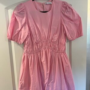 English factory Pink Puff Sleeve Dress
